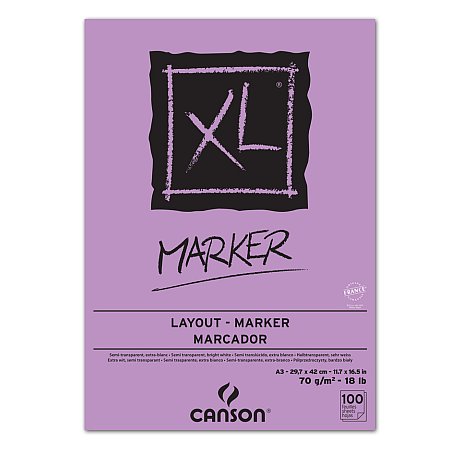 Canson XL Marker, 70g 100 sheets glued - A3