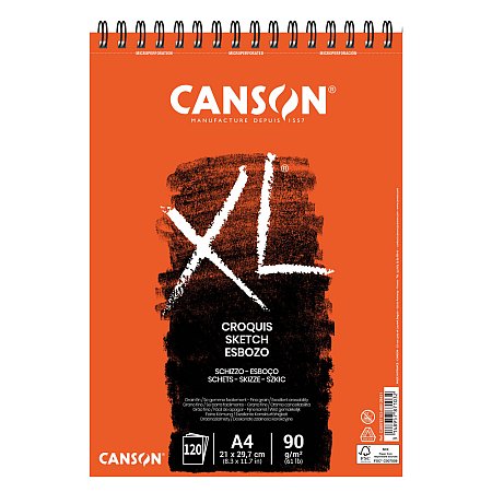 Canson XL Croquis 90g 120 Sheets spiral - A4