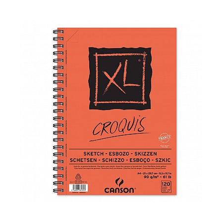 Canson XL Croquis, 90g 120 sheets spiral (long side) - A4