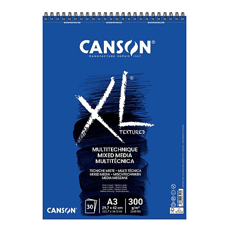 Canson XL Mixed Media 300g 30 sheets spiral - A3