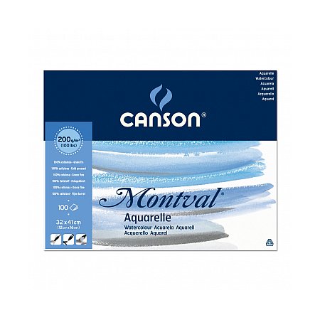 Montval Maxi Pack 100 Sheet Pad 200g grain fin - 32x41cm