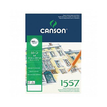 Canson 1557 Dessin 180g 30 sheets glued - A4