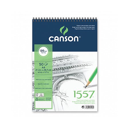 Canson 1557 Sketch 120g 50 sheets spiral - A4+