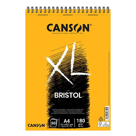 Canson XL Bristol, 180g 50 sheets spiral - A4