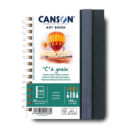 Canson C A Grain Art Book 180g 50 Sheets - A5