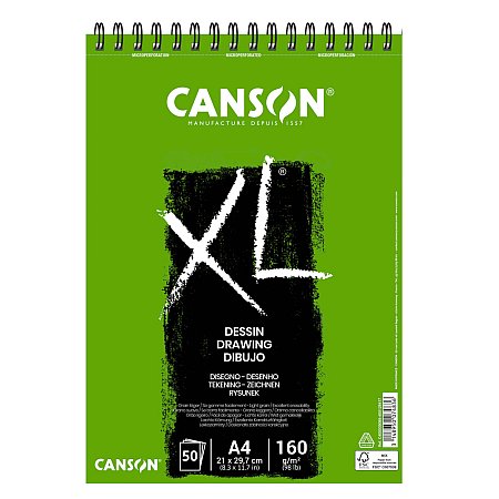 Canson XL Dessin 160g 50 Sheets spiral - A4
