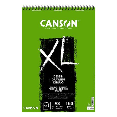 Canson XL Dessin 160g 50 Sheets spiral - A3