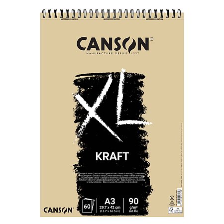 Canson XL Kraft, 90g 60 sheets spiral - A3