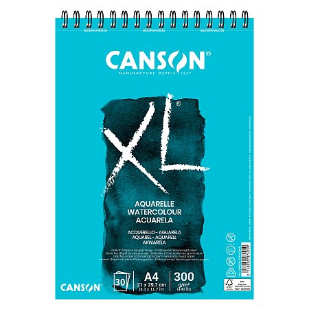 Canson XL Watercolour 300g 30 Sheets - A4