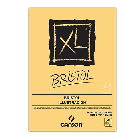 Canson XL Bristol, 180g 50 sheets glued - A4