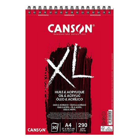 Canson XL Oil & Acrylic 290g 30 Sheets - A4 