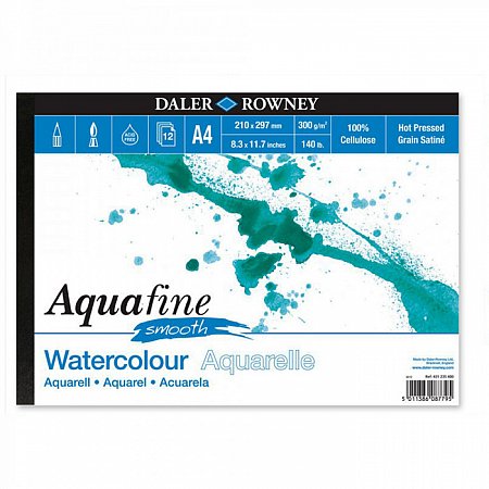 Daler-Rowney AquaFine JUMBO 50 ark 300g Hot Pressed - A3