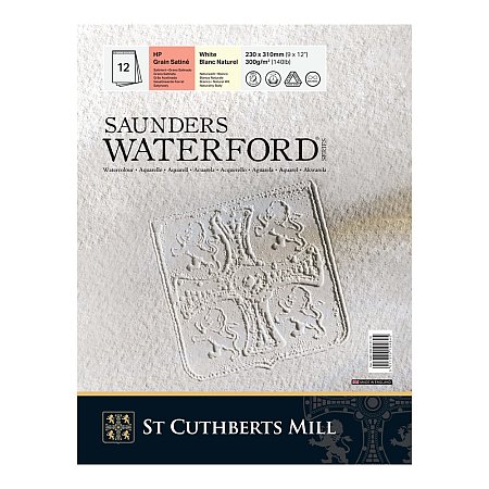 Saunders Waterford pads 12 sheets 300g HP (Hot Pr) - 230x310mm