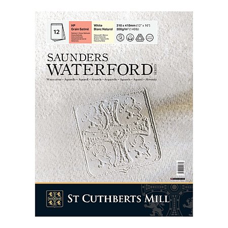 Saunders Waterford pads 12 sheets 300g HP (Hot Pr) - 310x410mm