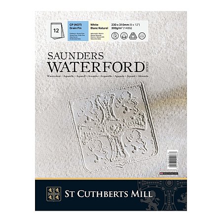Saunders Waterford pads 12 sheets 300g CP/NOT - 230x310mm