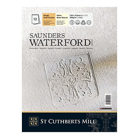 Saunders Waterford pads 12 sheets 300g Rough - 230x310mm