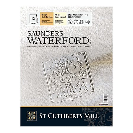 Saunders Waterford pads 12 sheets 300g Rough- 310x410mm
