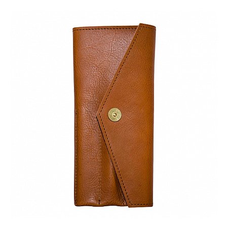 P.A.P Sweden Fiffi Leather Pen Roll - Cognac