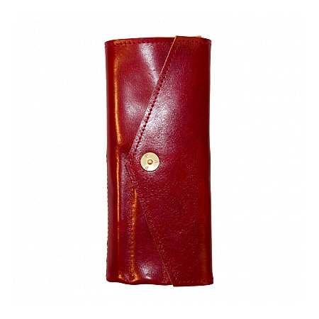 P.A.P Sweden Fiffi Leather Pen Roll - Red