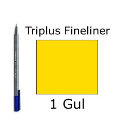 Staedtler, Triplus Fineliner 0.3mm  - 1 gul