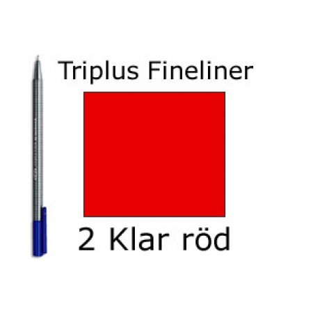 Staedtler, Triplus Fineliner 0.3mm  - 2 klar röd