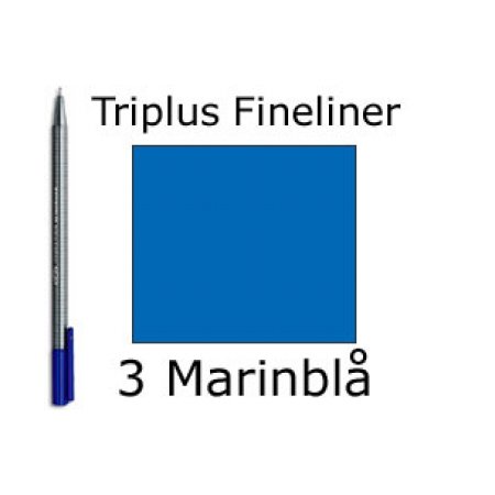 Staedtler, Triplus Fineliner 0.3mm  - 3 marinblå