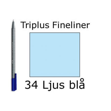 Staedtler, Triplus Fineliner 0.3mm - 34 ljus blå