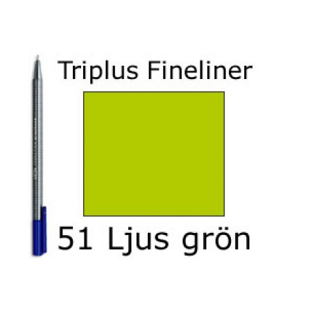 Staedtler, Triplus Fineliner 0.3mm - 51 ljus grön