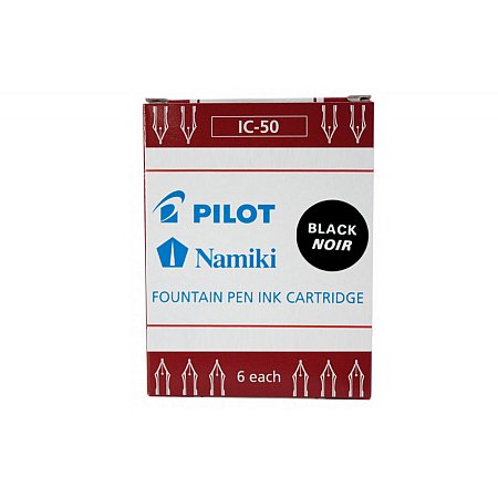 Pilot Fountain Ink Cartridges IC-50 (6 pcs) - Black