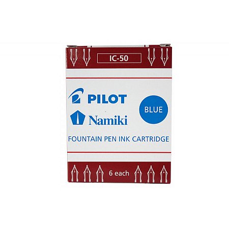 Pilot Fountain Ink Cartridges IC-50 (6 pcs) - Blue