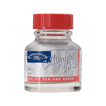 Winsor & Newton Calligraphy 30ml Dip ink - 617 Silver (metallic)