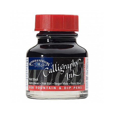 Winsor & Newton Calligraphy 30ml Dip ink - 0030 Matt Black