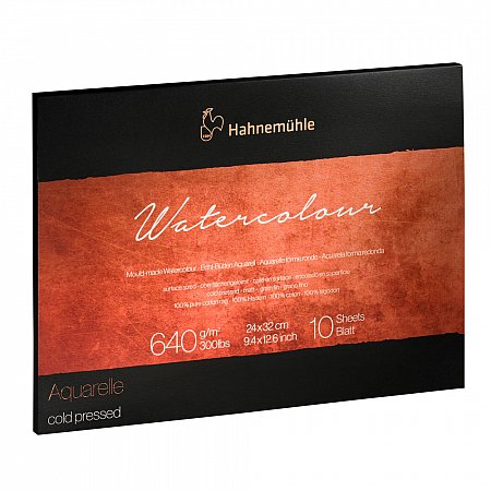 Hahnemühle Watercolour Block 10 sheets 640g Cold Pressed - 24x32cm