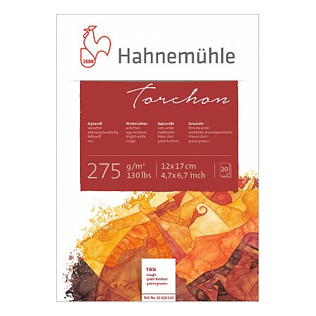 Hahnemuhle Torchon, block 275g, 20 ark, rough - 12x17cm
