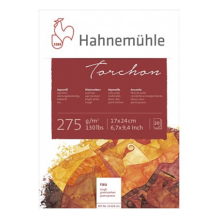 Hahnemuhle Torchon, block 275g, 20 ark, rough - 17x24cm