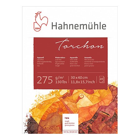 Hahnemuhle Torchon, block 275g, 20 ark, rough - 30x40cm