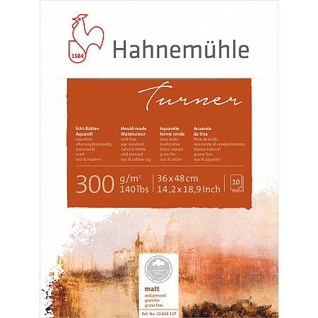 Hahnemuhle William Turner block 300g 10 ark matt (grain fin) - 36x48cm