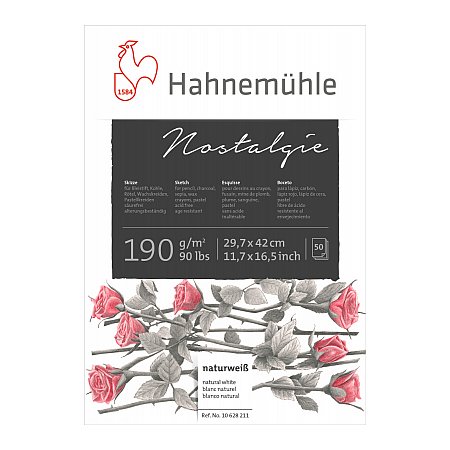 Hahnemuhle, Sketch Nostalgie, block 190g, limmad, 50 ark - A3