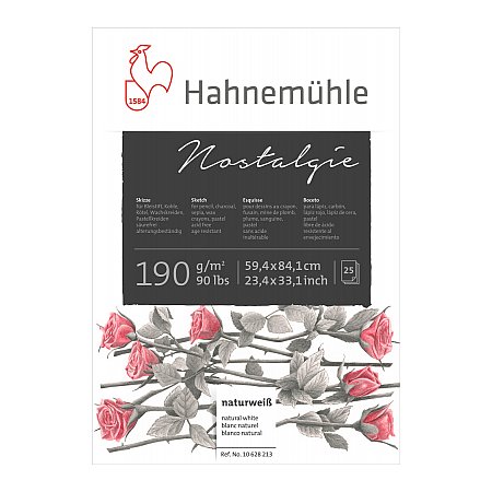 Hahnemuhle, Sketch Nostalgie, block 190g, limmad, 25 ark - A1