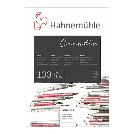 Hahnemuhle, Sketch Creativ, Block 100g, spiral, 100 ark - A4