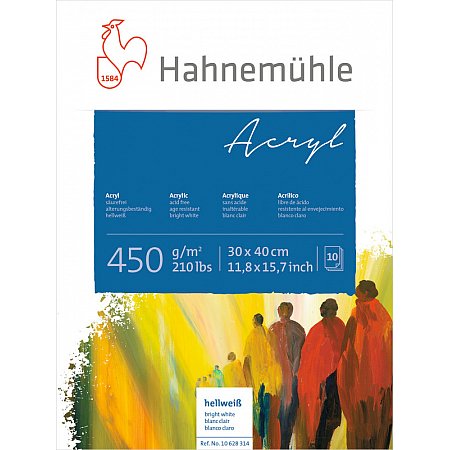 Hahnemuhle Akrylblock 450g Extra vit 30x40cm