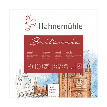 Hahnemuhle Britannia block 30 Sheets 300g Cold pressed - 30x30cm