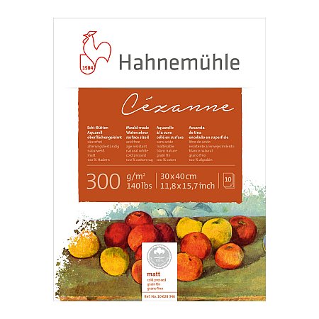 Hahnemuhle Cezanne, block 300g,10 ark, matt (grain fin) - 30 x 40cm