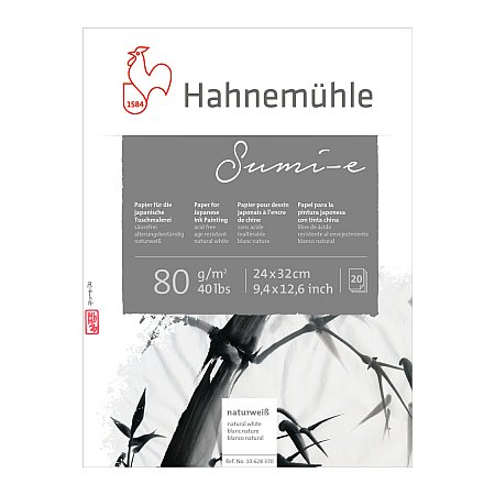 Hahnemuhle Sumi-e, block 80g, 20 ark - 24x32cm