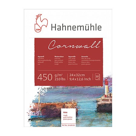 Hahnemuhle Cornwall, block 450g,10 ark, rough - 24x32cm