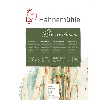 Hahnemuhle Bamboo, block 265g, 25 ark - 36x48cm