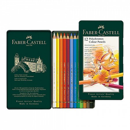 Faber-Castell Polychromos Pencil Set - 12-set 