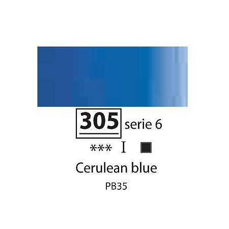 Sennelier Extra Fine Oil, 40ml - 305 Cerulean Blue.
