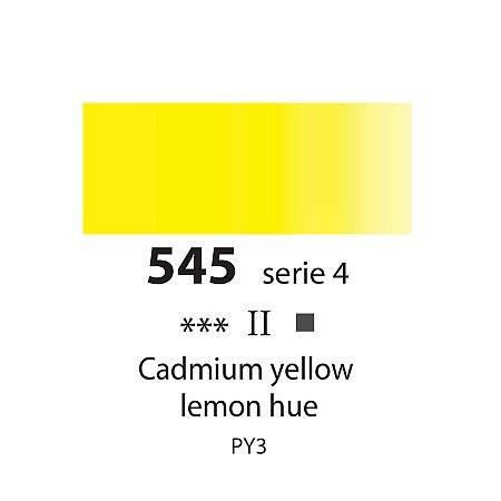 Sennelier Extra-Fine Oil 40ml - 545 Cadmium Yellow Lemon Hue.