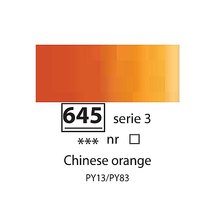 Sennelier Extra Fine Oil, 40ml - 645 Chinese Orange